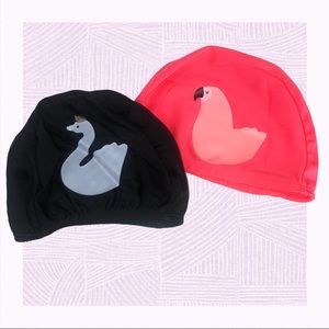 Swan & Flamingo Girls Swim Caps | Mia Belle Baby Girls